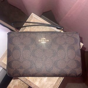 Brown Coach Wristlet